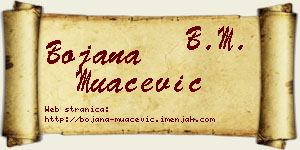 Bojana Muačević vizit kartica